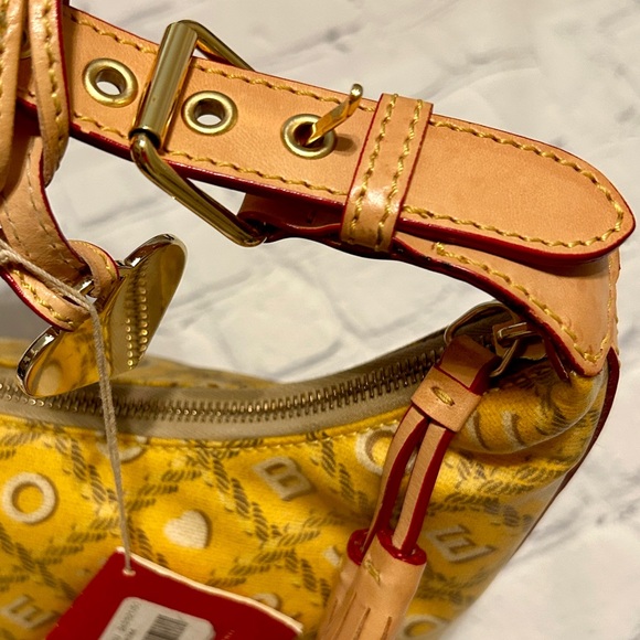 NWT Yellow Dooney & Bourke Purse - Hobo Bucket Bag - Picture 4 of 8